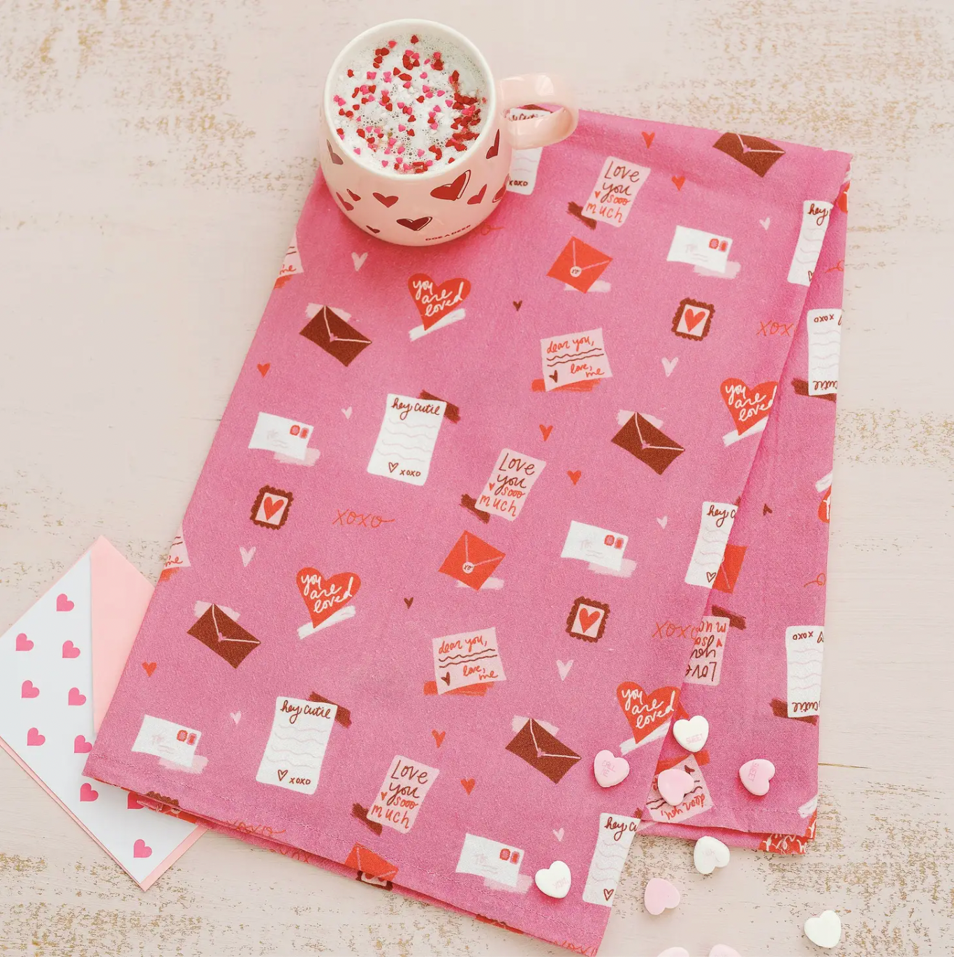 Doe A Deer - Love Notes Tea Towel