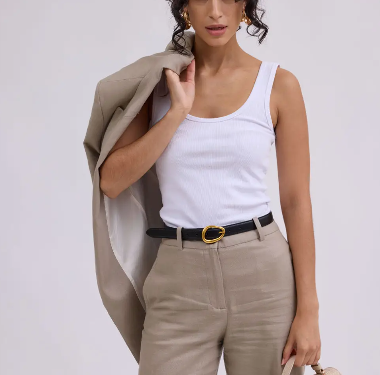 MOST WANTED Wide Woven Asymmetrical Buckle Belt Suede Belt with Asymmetrical Buckle | Most Wanted USA  main image 3