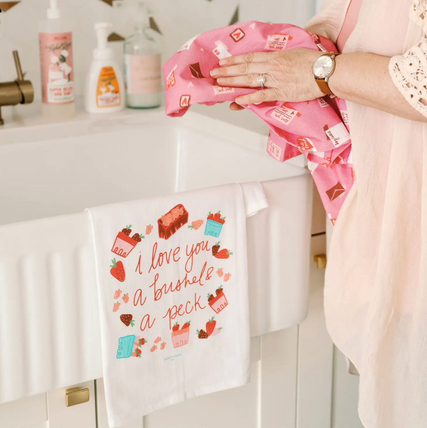 Doe A Deer - Love Notes Tea Towel - Thumbnail 3