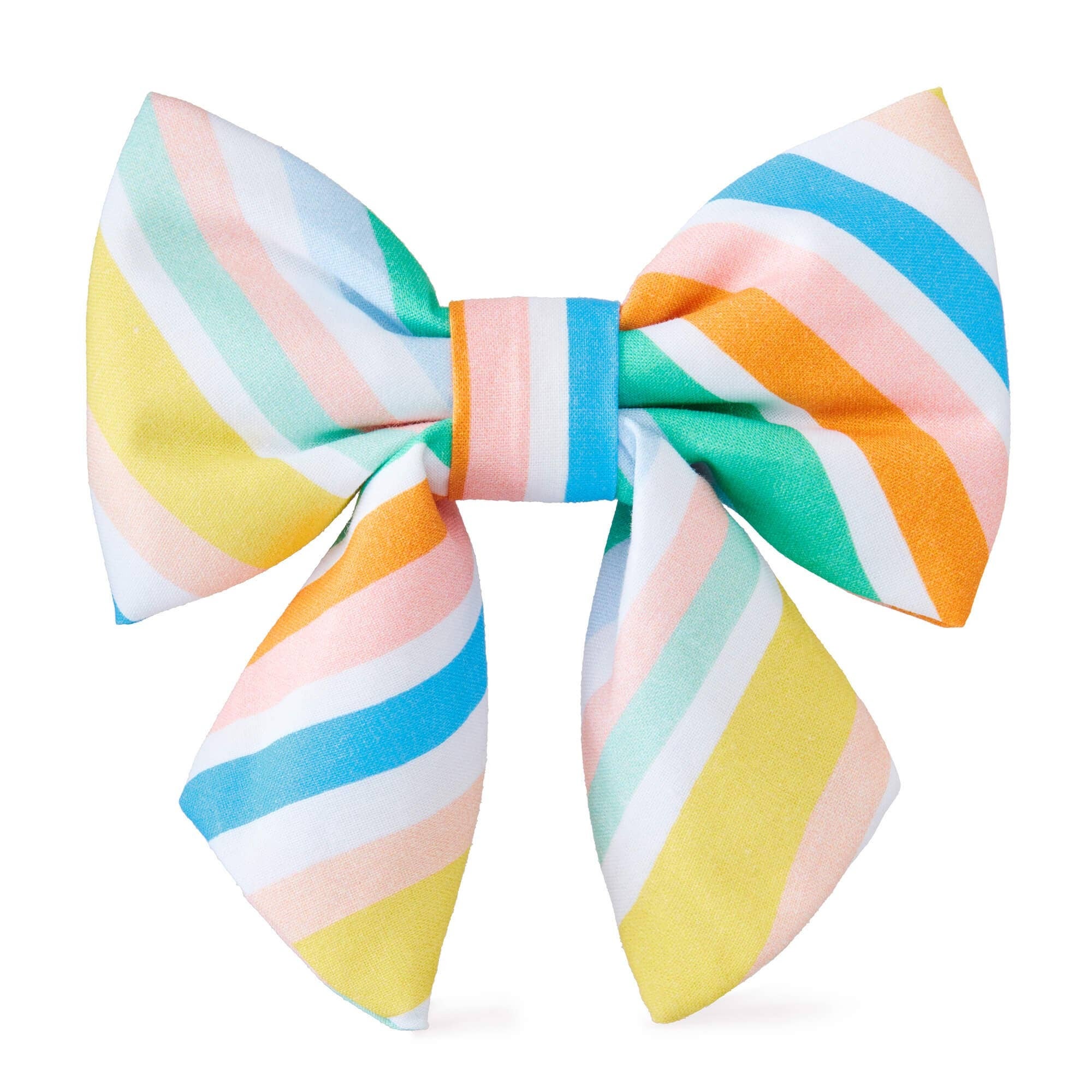 Pool Striped Satin Bow Tie